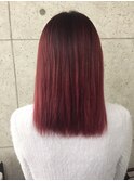 ベリーチェリーレッドヘア