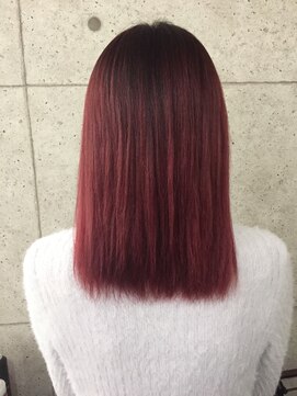 アールプラスヘアサロン(ar+ hair salon) ベリーチェリーレッドヘア