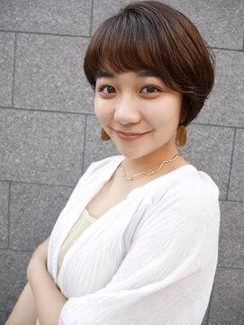 シュシュ(shushu) 上品くびれショートスタイル 【有海一生】/髪質改善 /グレージュ