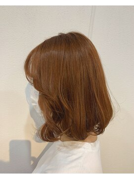 ロロネー 梅田(Lolonois) 【Lolonois梅田】韓国風オレンジボブ☆（岡崎美咲）