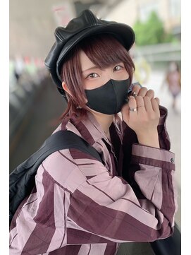 リアイス(Re:ICE) ミニウルフ/くすみブルー/流れるレイヤー/インナーハイライト