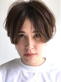 前髪長め 大人可愛い マッシュショート ハンサムショート