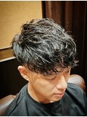 スペインカール　メンズ　大宮　パーマ　ヒロ銀座