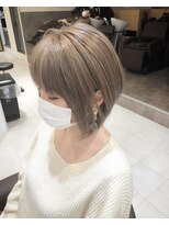 アース 錦糸町店(HAIR&MAKE EARTH) ショートカット×ミルクティー