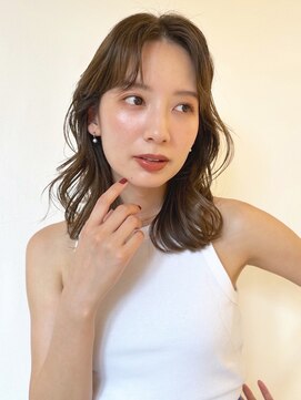ラフィネ 成増店(raffine) 大人可愛いラフカールミディ20代30代40代センターパート前髪