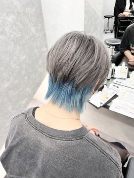 ファイブバイジエクト 堀江(FIVE by The Ect) ペールブルー×グレー ウルフ メンズ