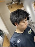 無造作スパイキーショート ニュアンスパーマ 短髪ベリーショート