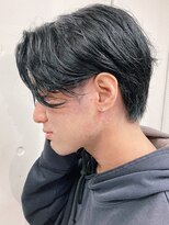 センターパートカルマパーマワンカールパーマ韓国ヘアガイルヘア