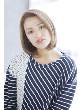 シュシュット(chouchoute) ワンレンボブルフ小顔ネビージュブリーチ縮毛矯正黒髪質改善/124