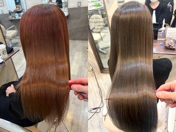 アンジェリカ 難波店(ANGELICA)の写真/【難波駅2分】ダメージヘアをしっかりケア！【難波/レイヤーカット/韓国風/髪質改善】