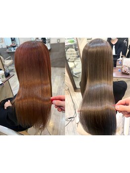 【難波駅2分】ダメージヘアをしっかりケア！【難波/レイヤーカット/韓国風/髪質改善】