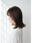 髪質改善ニュアンスカラーツヤ髪スタイルセンターパート