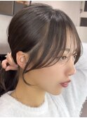 ★小顔前髪レイヤーカットナチュラル透明感ベージュ