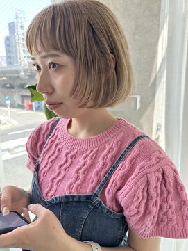 アトモスサニーテラス(Atmos sunny terrace) face layer bob  ×  beige