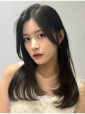 ミディアムレイヤー内巻き顔周りカット