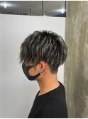 ハイライトカラーミルクティーベージュレイヤーカット