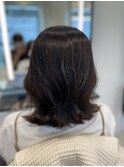 外ハネBoB×アッシュベージュ