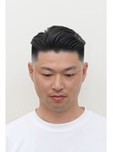 スキンフェード大人七三サイドパート