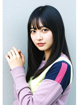 ニューカマー バイ ヘッドライト シブヤ(NEW COMER by HEADLIGHT shibuya) 艶髪ストレート×フロントレイヤー