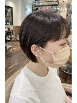 ミリム 栄矢場町店(MIRiM) 【栄矢場町】バッサリショートカット×パールベージュ