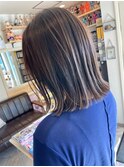 シンプルボブ×グレージュ
