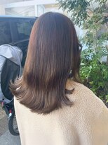 アエル 宝塚南口駅前店(aeru)&nbsp;艶ブラウン×外ハネミディ【宝塚南口駅前駅】