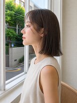フォト 新宿三丁目(foto) 髪質改善縮毛矯正地毛風ストレート切りっぱなしボブ