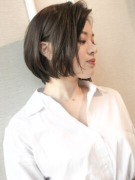 ジアン バイ ミルボン NU茶屋町+(GIEN by milbon) 丸み色気ショートボブイルミナダークアッシュ