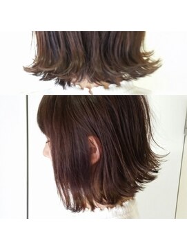 ノーマジーン(Norma jean) 切りっぱなしボブ×バイオレットアッシュカラー