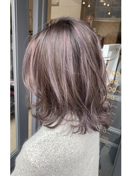 ヘアーアンドスパ アルバス(HAIR&SPA ALBAS) ラベージュ×コントラストハイライト×ナチュラル艶レイヤー