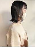 大人かわいい切りっぱなしボブ
