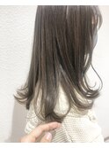 ロブカット×カーキーブラウンカラー