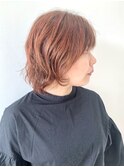 【FOLK】透明感ペールピンク☆似合わせ外ハネミディアムボブ♪