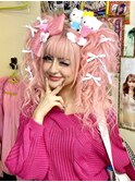 海外から盛り盛りツインテしに来てくれました♪ド派手でド可愛い