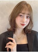 韓国ヘア くびれレイヤー ミディアムレイヤーで垢抜けヘア A908