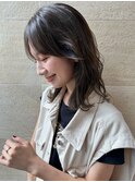 ミディアム/くびれレイヤー/レイヤーカット/顔周りカット/銀座