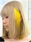 yellow design [新宿駅/切りっぱなしボブ/エアリーロング]