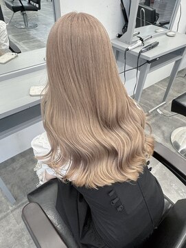 ペレ 栄店(PELE) デザインカラー/レイヤーカット/ウェットヘア/オリーブベージュ