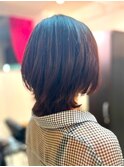ウルフボブ×白髪染め@30代@40代@50代@60代