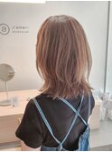 【ameri akari】くびれレイヤー/ハイライト/ベージュ/白髪ぼかし