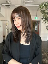 グレージュミディアム艶カラー