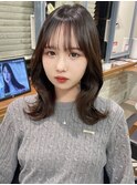 韓国ヘア レイヤーカット 顔まわりカット 前髪