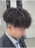 シークレットパーマ/ショートマッシュ/縦落ちツイストパーマ