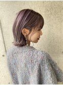 ウェーブミディアムメルティカラー×ブリーチなしボブ韓国[大宮]