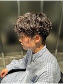 カットプードルパーマ/メンズ/メンズパーマ/眉毛カット/天神大名