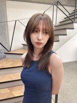 ミリ(mm)&nbsp;レイヤーカット オリーブベージュ カラー 韓国 髪質改善 仙台