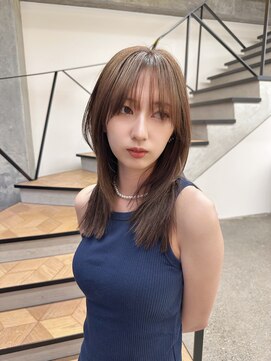 ミリ(mm) レイヤーカット オリーブベージュ カラー 韓国 髪質改善 仙台