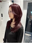 ハッシュカット/ミディアムレイヤー/韓国レイヤー/渋谷/20代