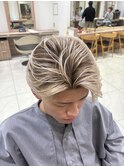 バレイヤージュ　ハイライト　下丸子　ブリーチ　白髪ぼかし