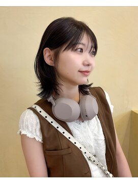 スニュウ(snuw) レイヤーボブマロンベージュインナーカラーブリーチ